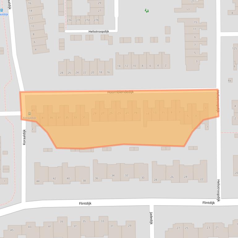Kaart van postcodegebied 4706JS.
