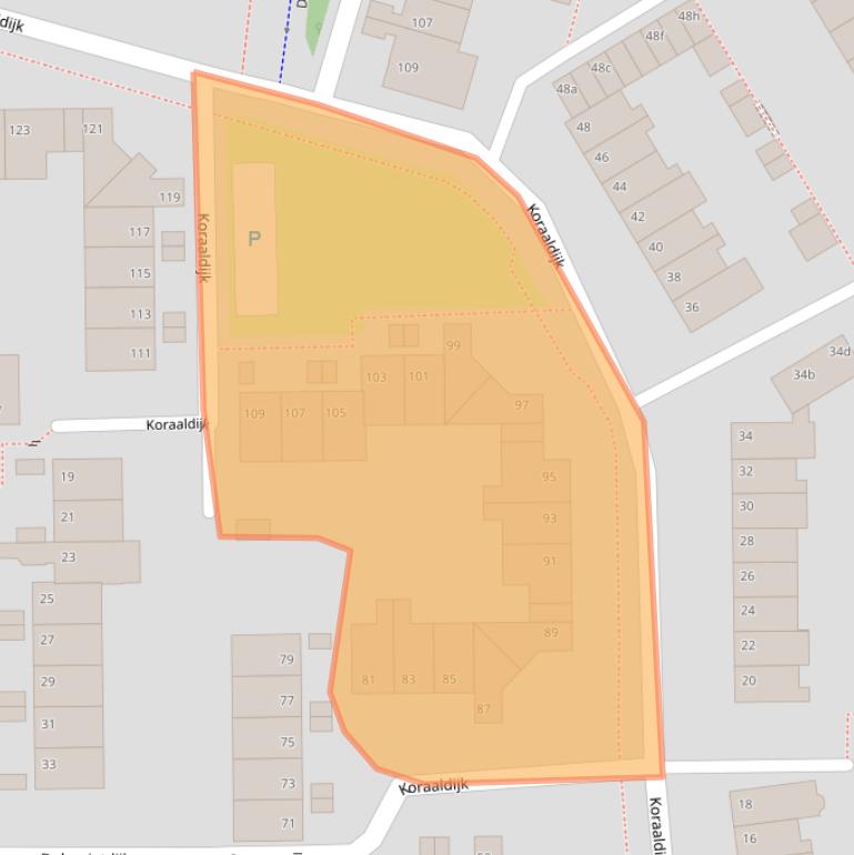 Kaart van postcodegebied 4706KE.