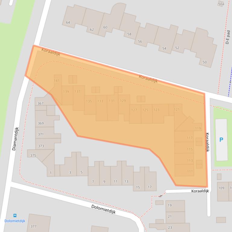 Kaart van postcodegebied 4706KG.