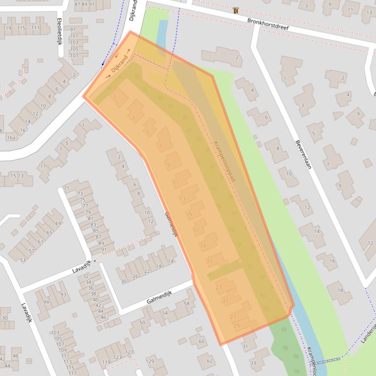 Kaart van postcodegebied 4706KK.