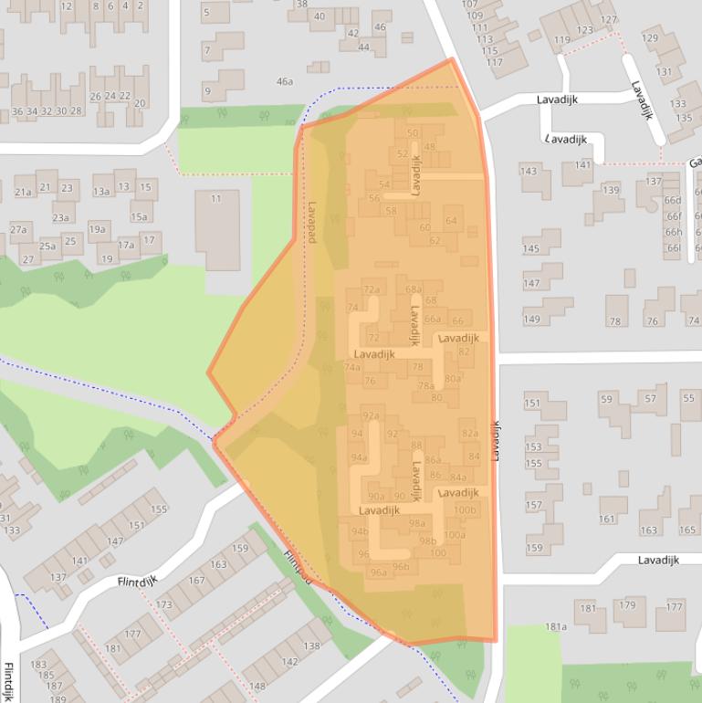 Kaart van postcodegebied 4706KT.