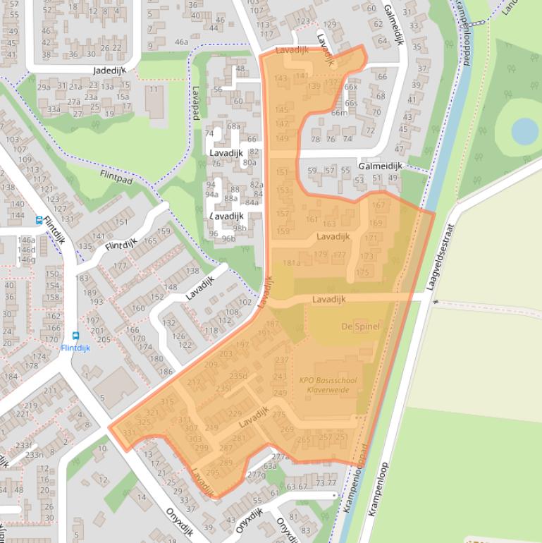 Kaart van postcodegebied 4706KZ.