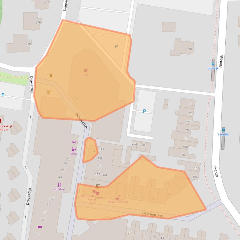 Kaart van postcodegebied 4706LA.