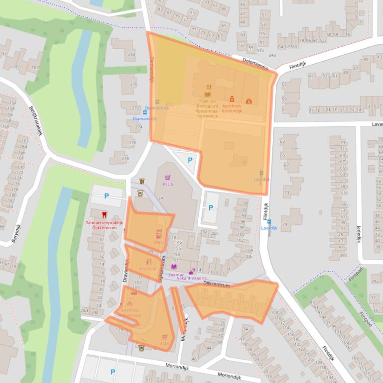 Kaart van postcodegebied 4706LB.