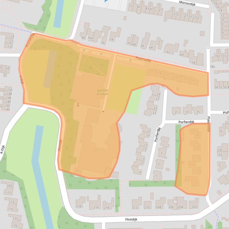 Kaart van postcodegebied 4706LK.