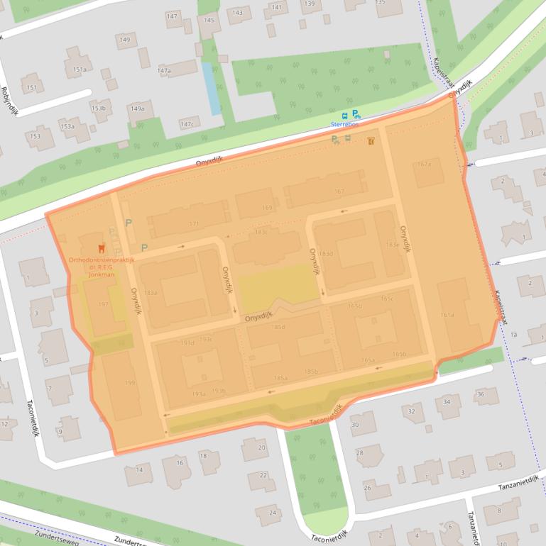 Kaart van postcodegebied 4706LL.