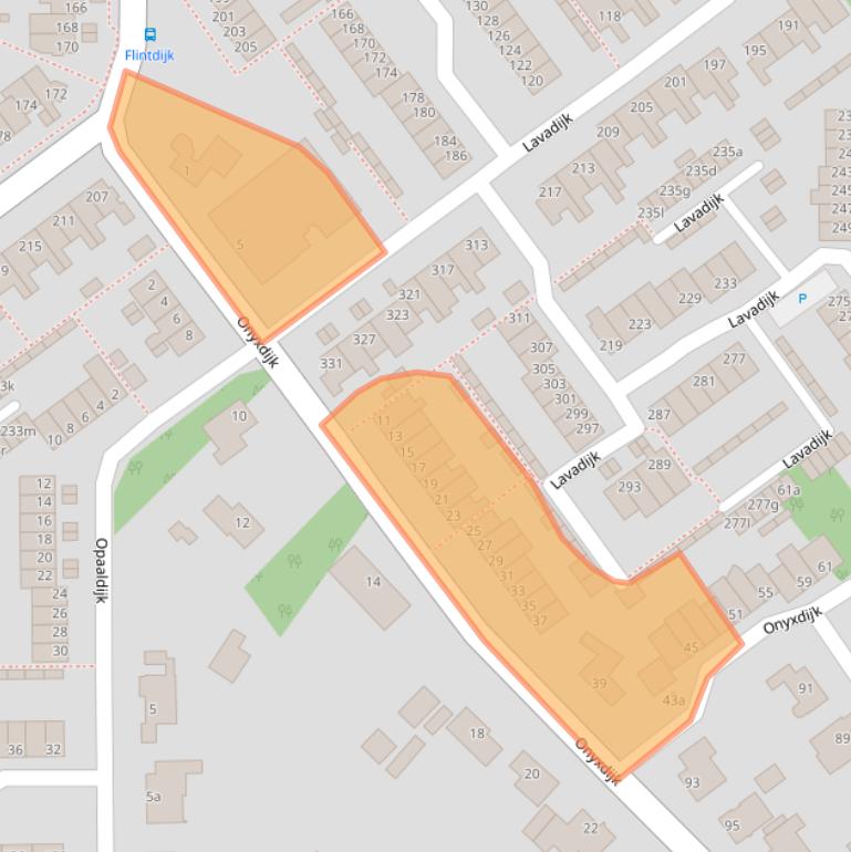 Kaart van postcodegebied 4706LN.