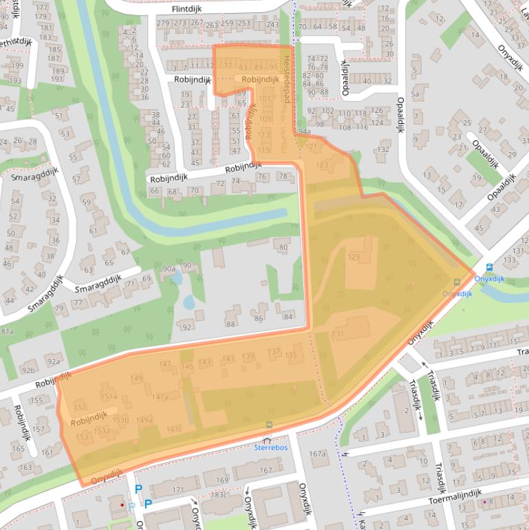 Kaart van postcodegebied 4706LZ.