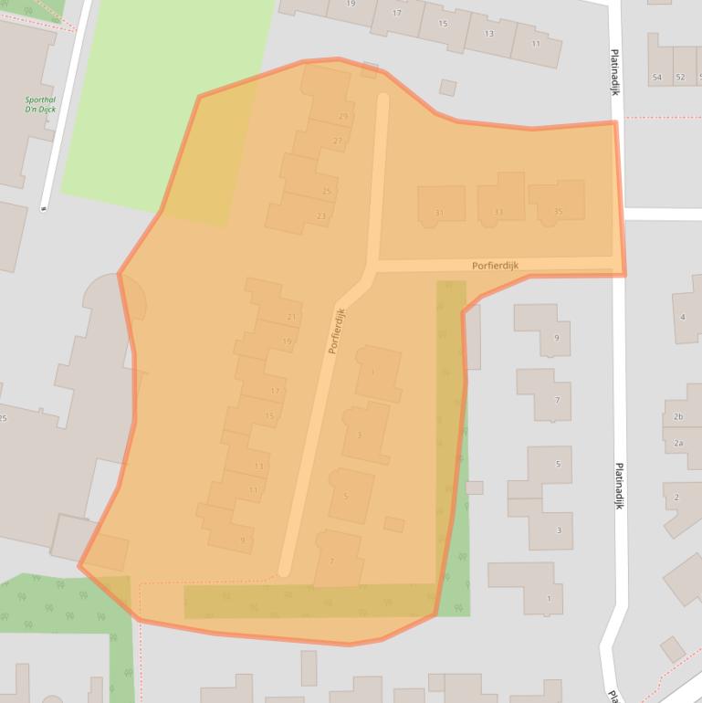 Kaart van postcodegebied 4706MH.