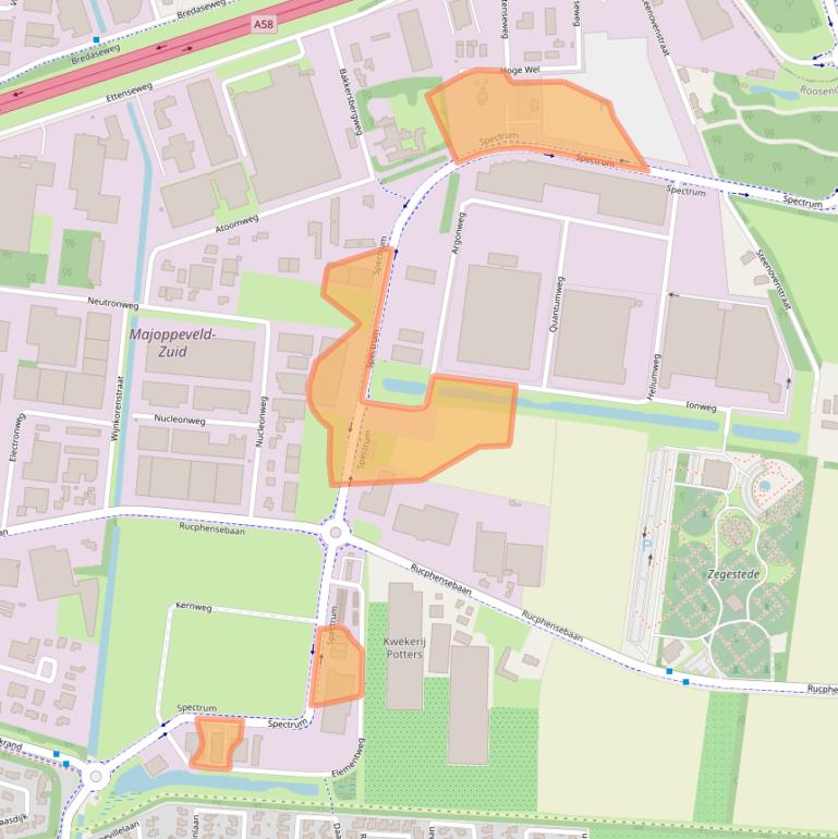 Kaart van postcodegebied 4706NM.