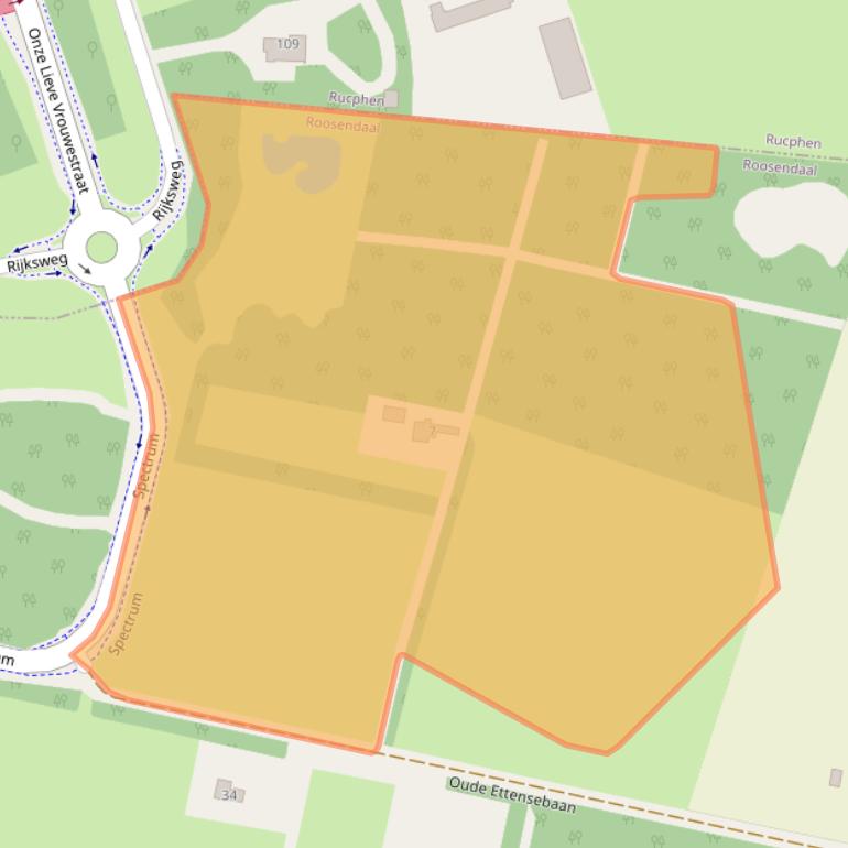 Kaart van postcodegebied 4706PE.