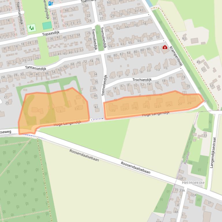 Kaart van postcodegebied 4706PX.