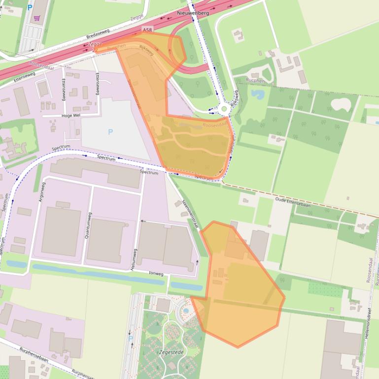 Kaart van postcodegebied 4706RA.