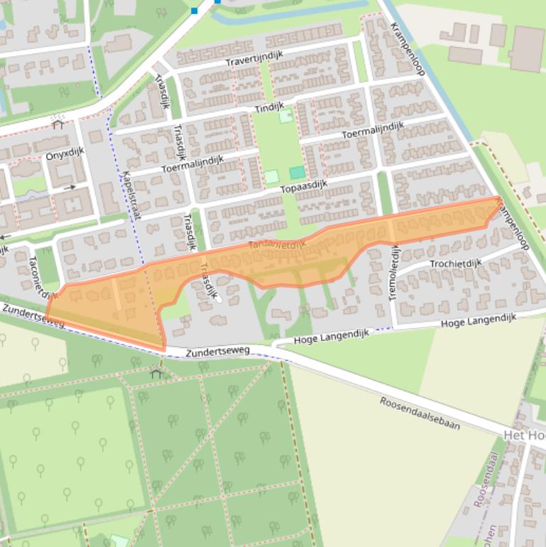 Kaart van postcodegebied 4706TE.