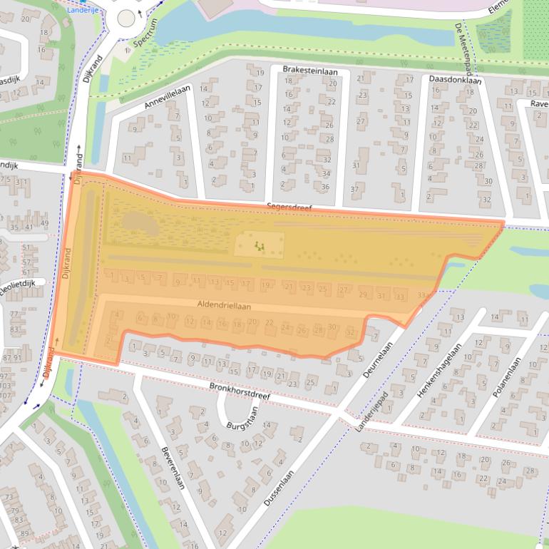 Kaart van postcodegebied 4706VA.