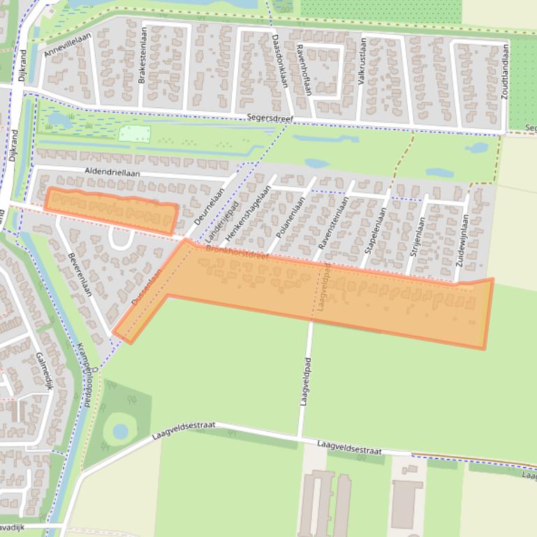 Kaart van postcodegebied 4706VB.