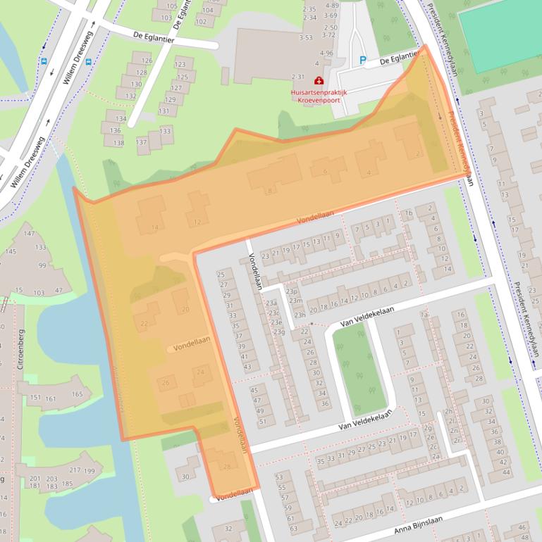 Kaart van postcodegebied 4707AE.