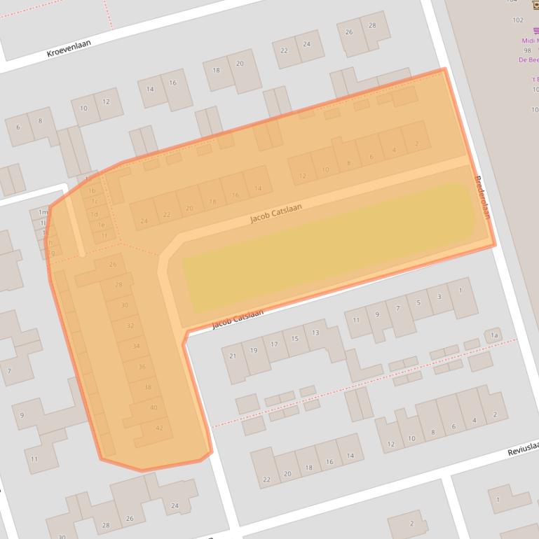Kaart van postcodegebied 4707AN.