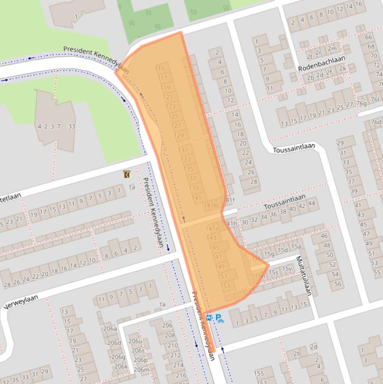 Kaart van postcodegebied 4707AZ.