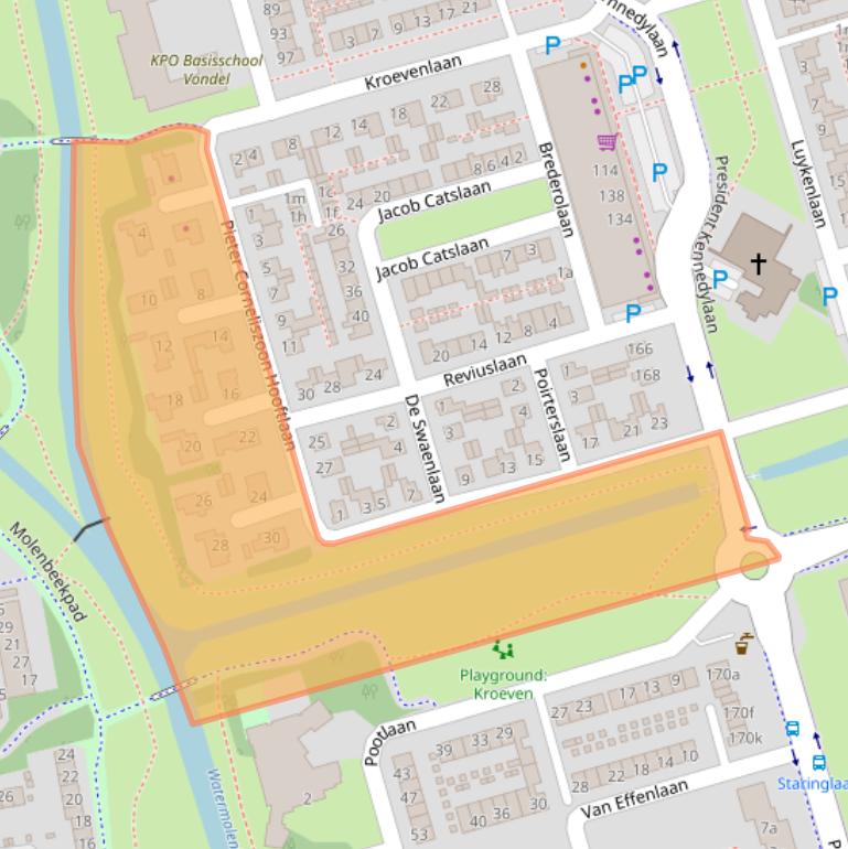 Kaart van postcodegebied 4707BP.