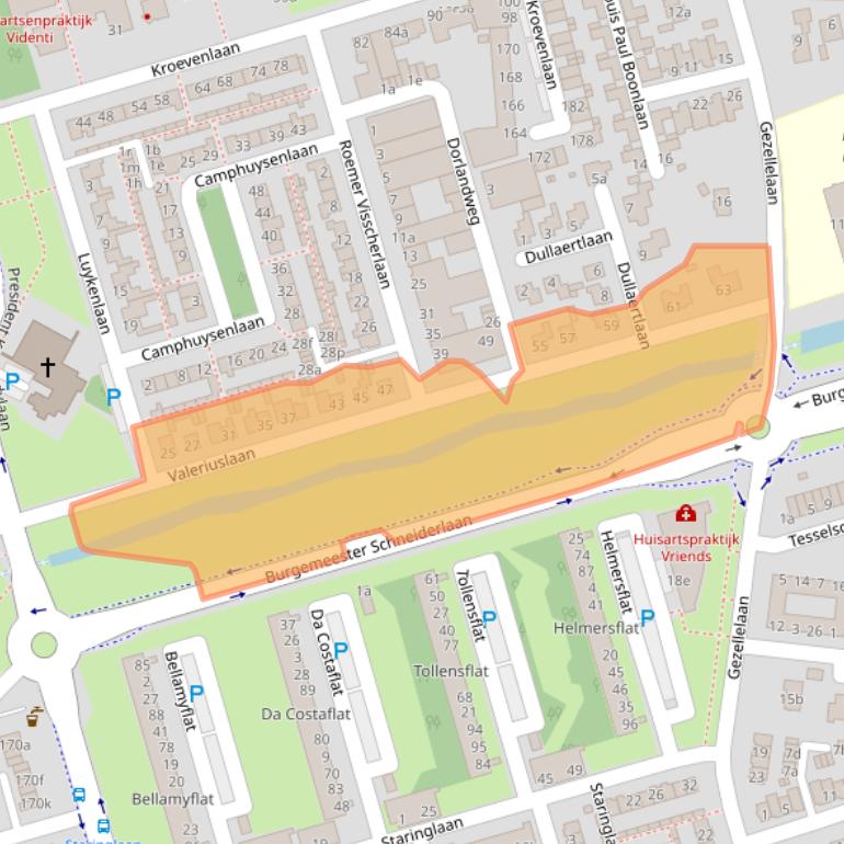 Kaart van postcodegebied 4707BS.