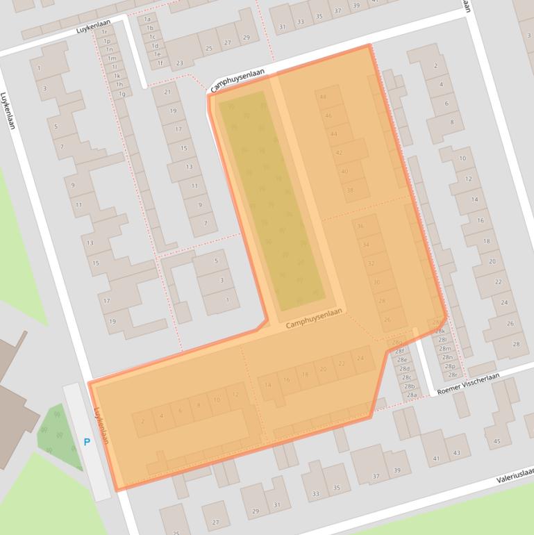 Kaart van postcodegebied 4707BW.