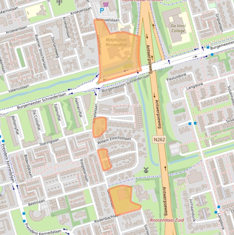 Kaart van postcodegebied 4707CC.