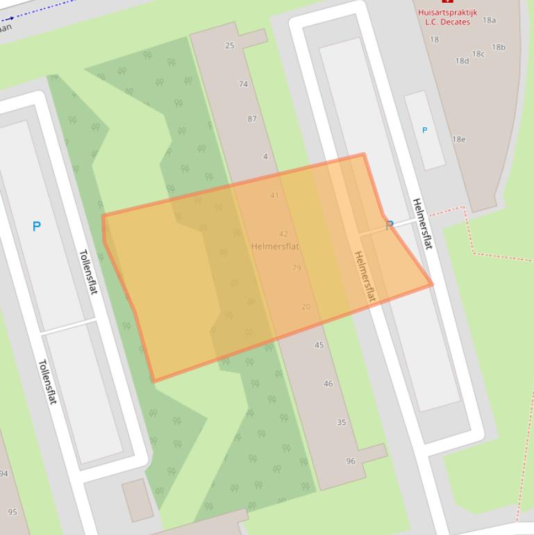 Kaart van postcodegebied 4707CM.