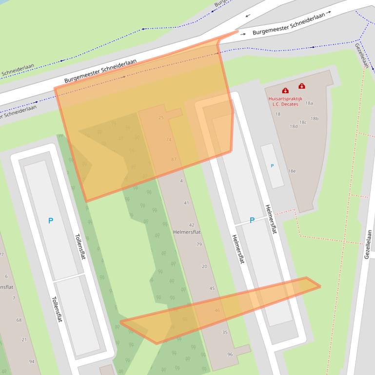 Kaart van postcodegebied 4707CN.