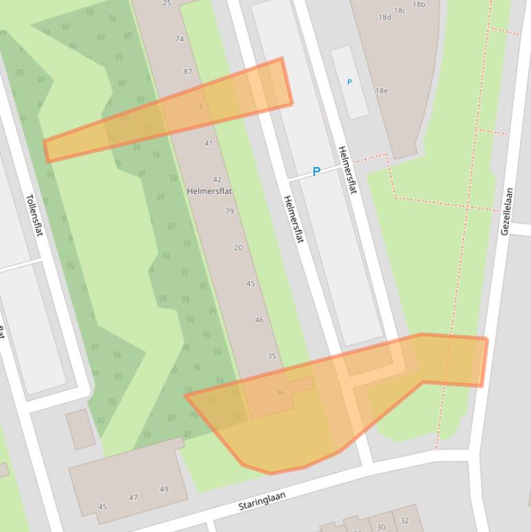 Kaart van postcodegebied 4707CP.