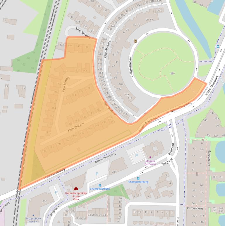 Kaart van postcodegebied 4707DV.