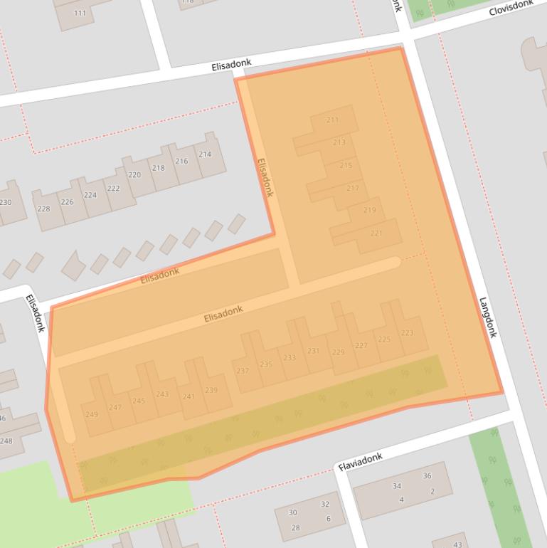 Kaart van postcodegebied 4707EP.