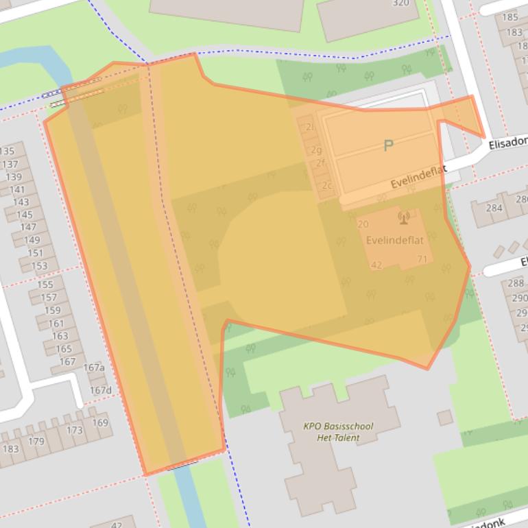 Kaart van postcodegebied 4707EX.