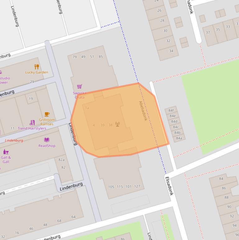 Kaart van postcodegebied 4707EZ.