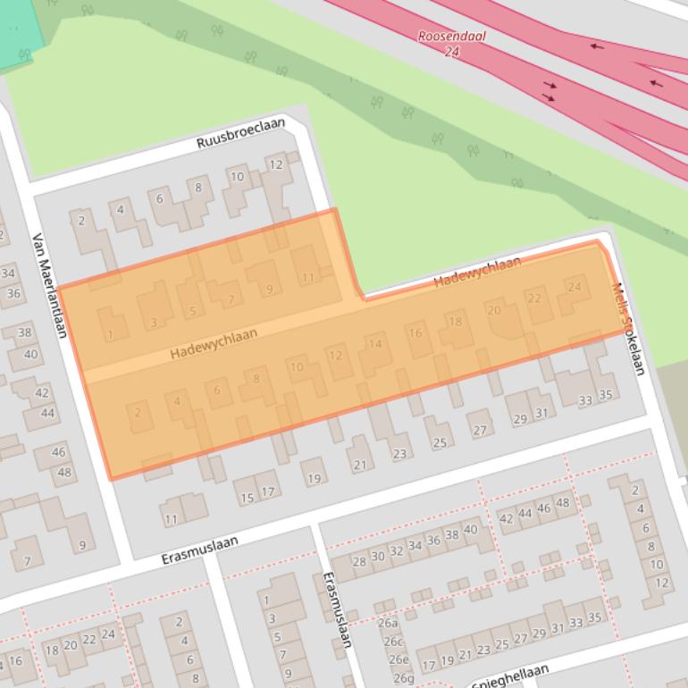 Kaart van postcodegebied 4707HB.
