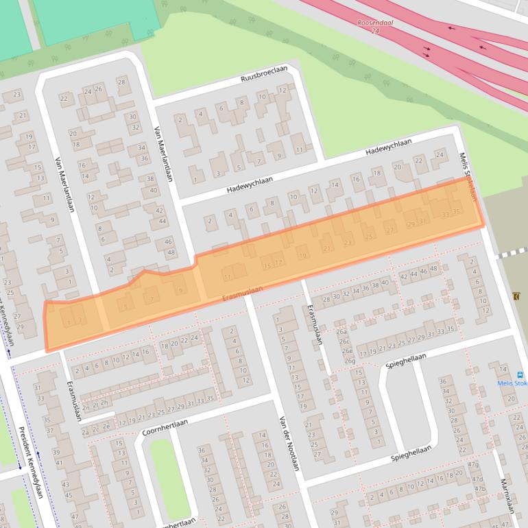 Kaart van postcodegebied 4707HE.