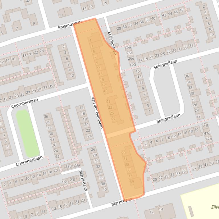 Kaart van postcodegebied 4707HK.