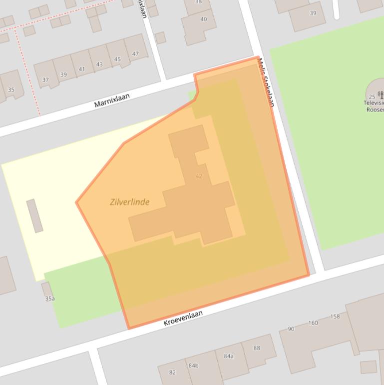 Kaart van postcodegebied 4707HS.