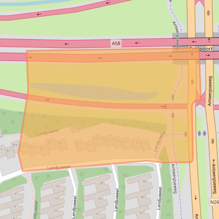 Kaart van postcodegebied 4707HW.