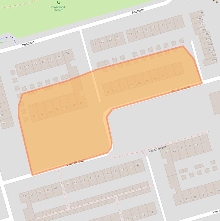 Kaart van postcodegebied 4707JH.