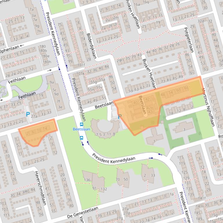 Kaart van postcodegebied 4707JR.