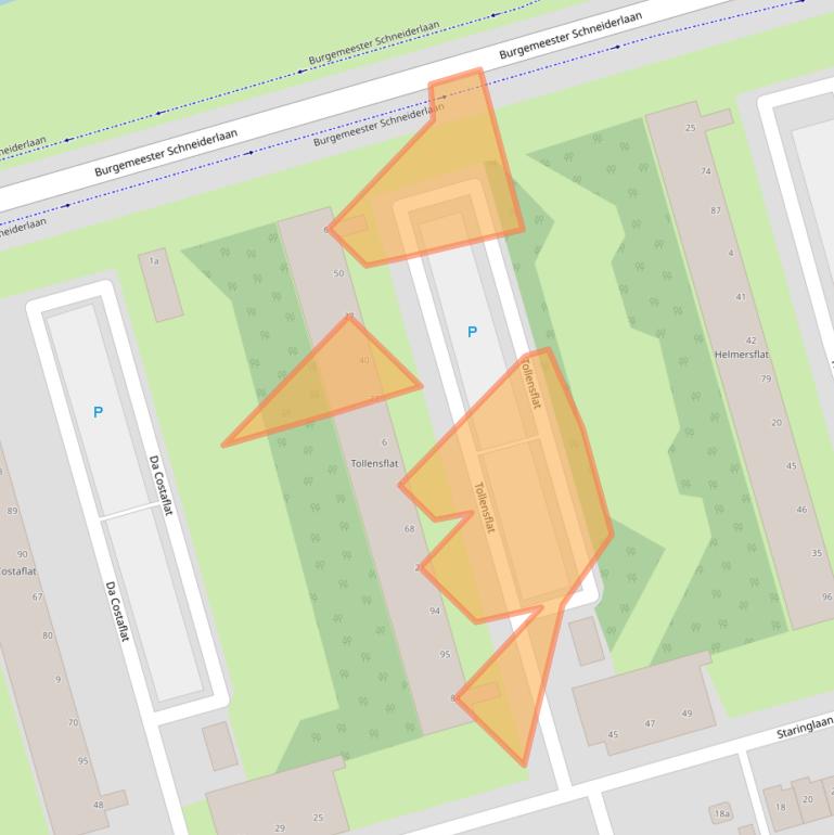 Kaart van postcodegebied 4707KD.