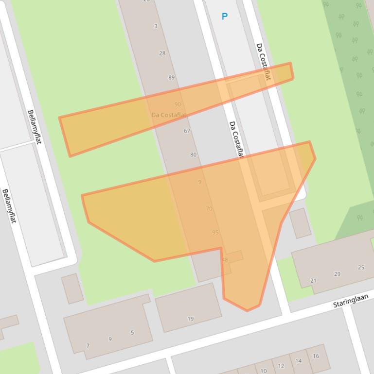 Kaart van postcodegebied 4707KK.