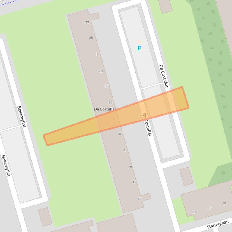 Kaart van postcodegebied 4707KL.