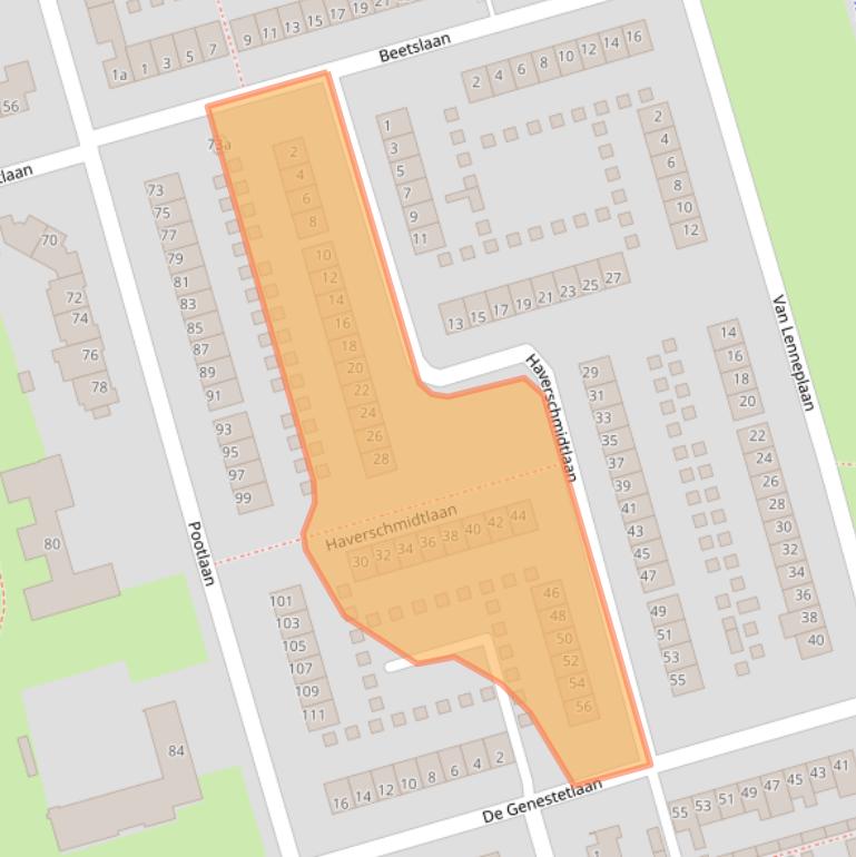 Kaart van postcodegebied 4707KV.