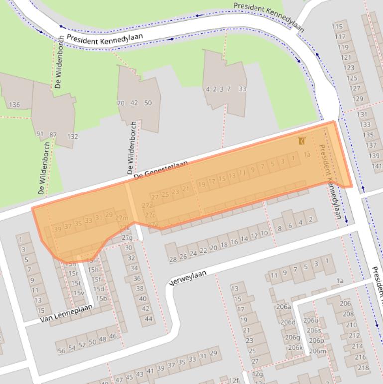 Kaart van postcodegebied 4707KW.
