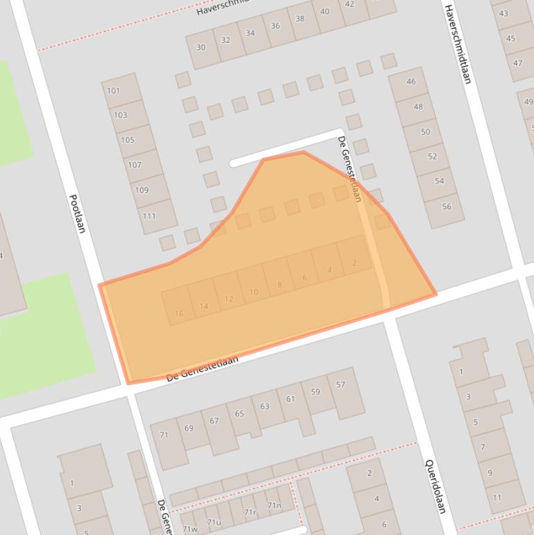 Kaart van postcodegebied 4707KZ.