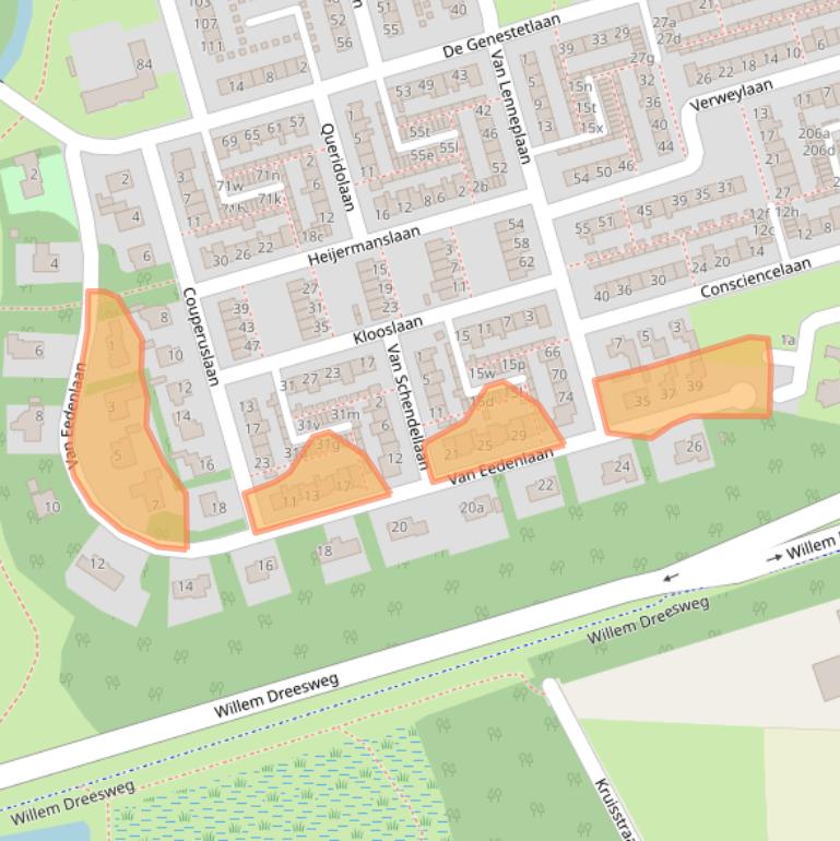 Kaart van postcodegebied 4707LA.