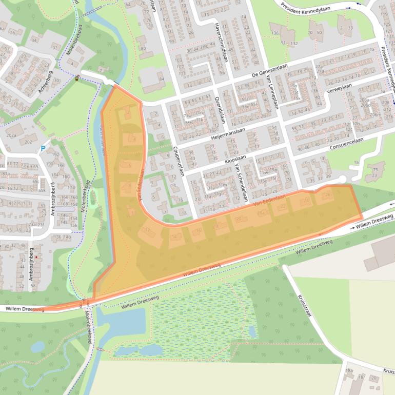Kaart van postcodegebied 4707LB.