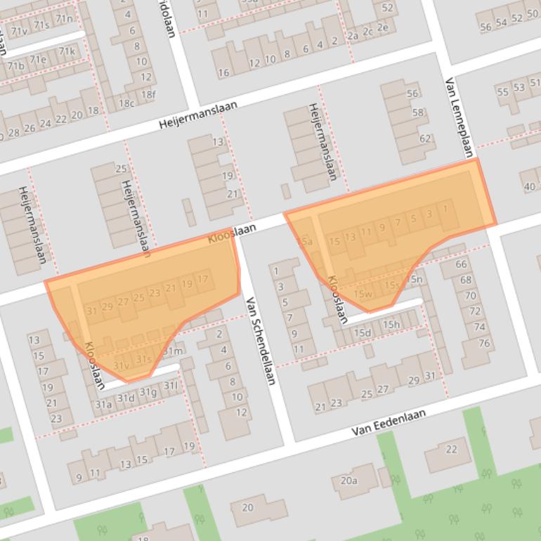 Kaart van postcodegebied 4707LG.